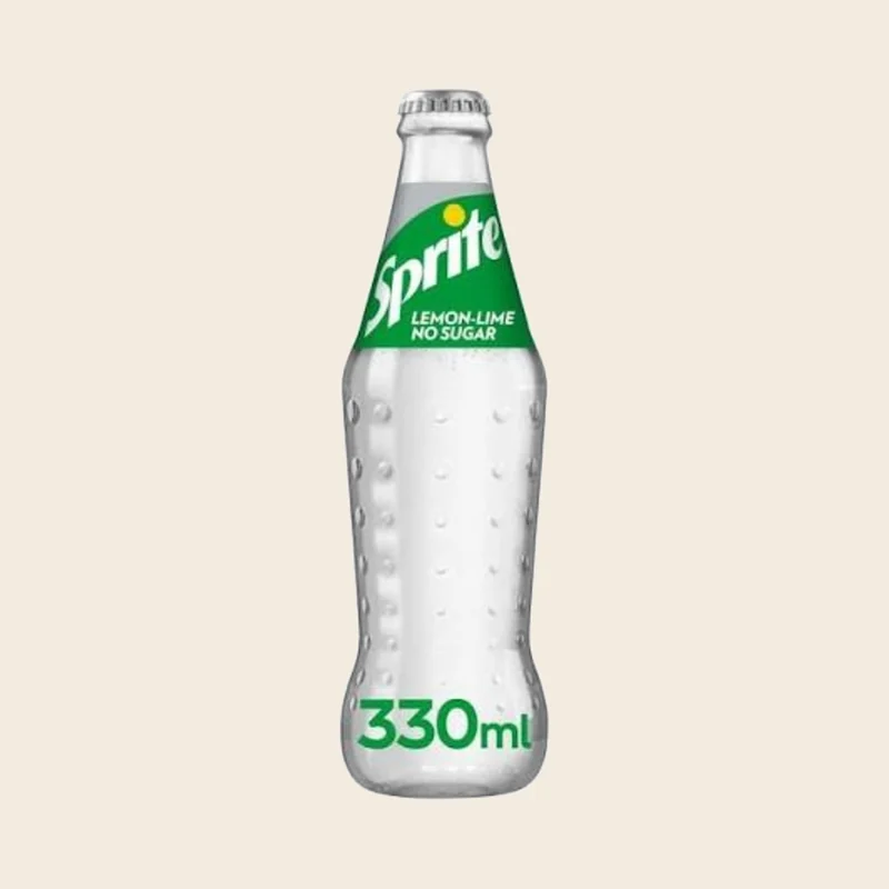 A 330ml glass bottle of Sprite lemon-lime